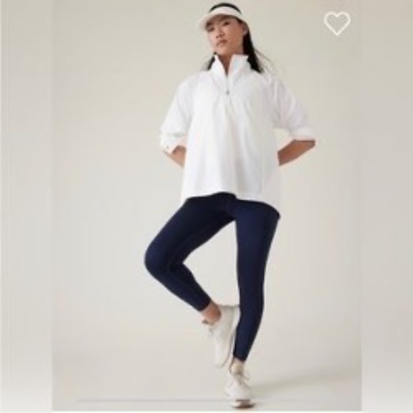 Athleta Advantage Poplin Top--White Size Large - Picture 2 of 4